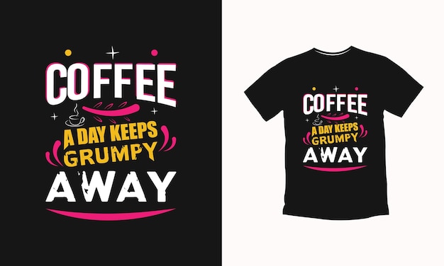 Projekt Koszulki Z Kawą Typograficzną