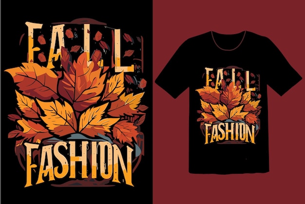 Projekt koszulki z modą jesienną
