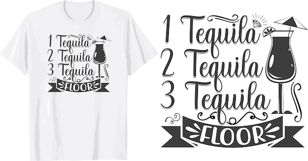 Plik wektorowy projekt koszulki z tequili