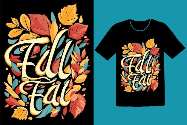 Plik wektorowy projekt koszulki z typografią jesienną