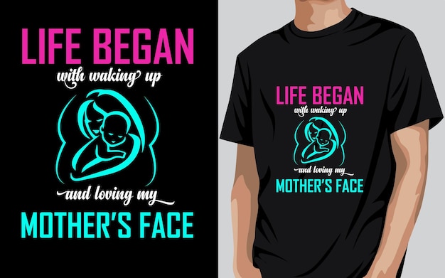 Projekt Koszulki Z Typografią Na Dzień Matki Najlepsza Modna Koszulka Z Typografią