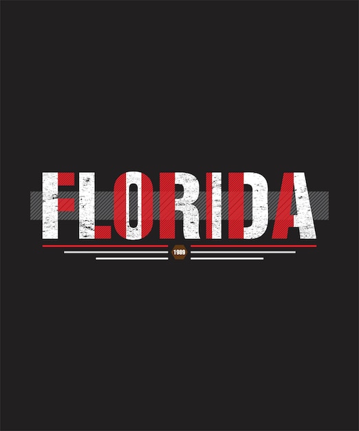 Projekt Koszulki Z Typografią Na Florydzie