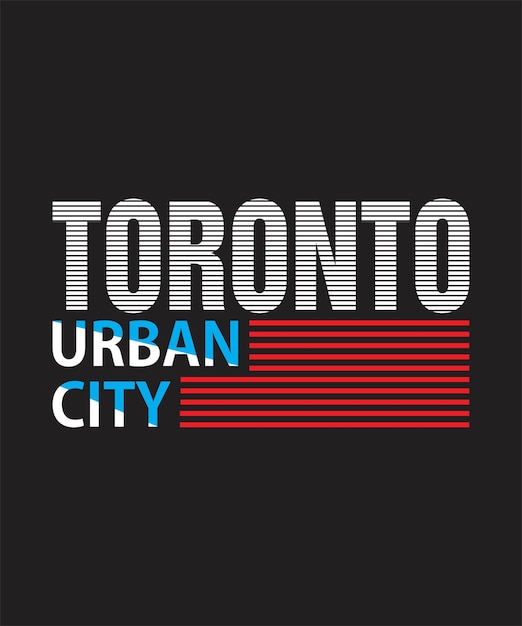 Plik wektorowy projekt koszulki z typografią toronto