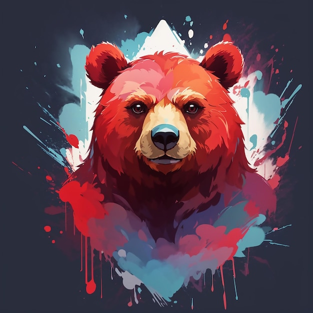 Plik wektorowy projekt koszulki złego niedźwiedzia