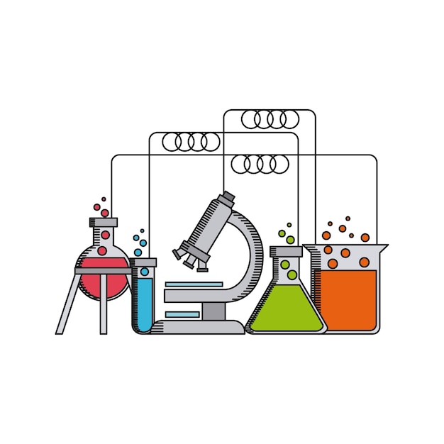 Plik wektorowy projekt laboratorium naukowego