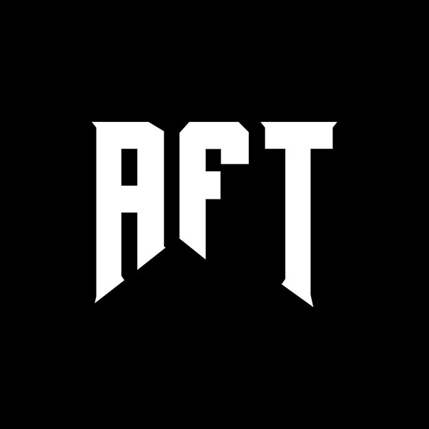 Projekt logo AFT dla firmy technologicznej AFT projekt logo czarno-białe kombinacja kolorów AFT logo AFT wektor AFT projekt AFT ikona AFT alfabet AFT typografia projekt logo