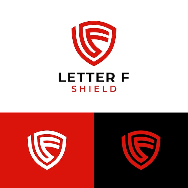 Projekt Logo Bezpieczeństwa Ochrony Litery F