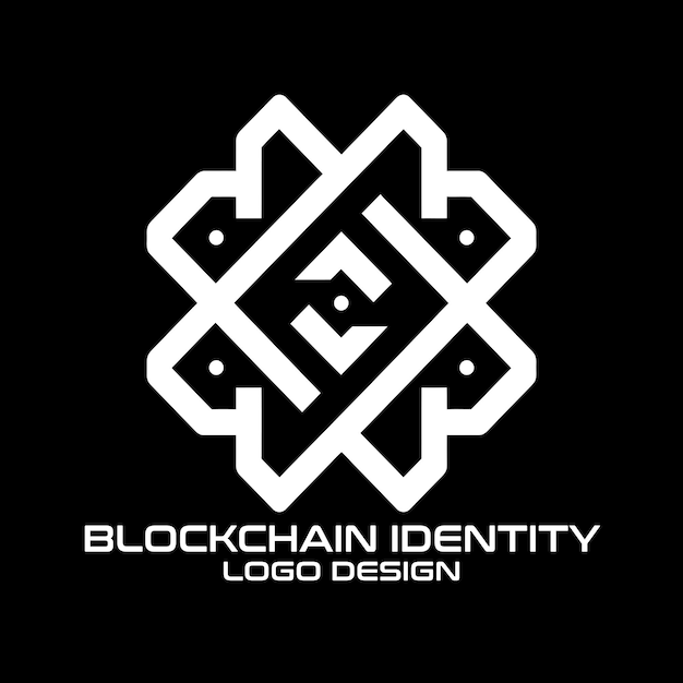 Plik wektorowy projekt logo blockchain identity vector