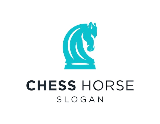 Projekt logo Chess Horse został stworzony przy użyciu aplikacji Corel Draw 2018 z białym tłem