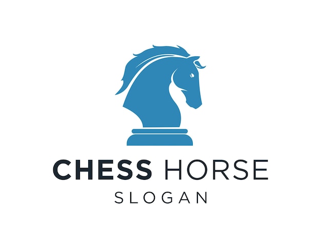 Projekt logo Chess Horse został stworzony przy użyciu aplikacji Corel Draw 2018 z białym tłem