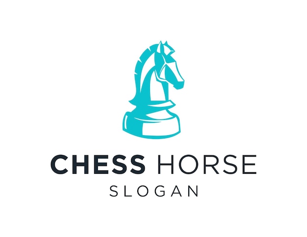 Projekt logo Chess Horse został stworzony przy użyciu aplikacji Corel Draw 2018 z białym tłem