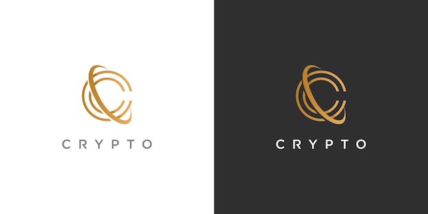 Projekt Logo Crypto Z Kreatywnym Pomysłem Na Literę C