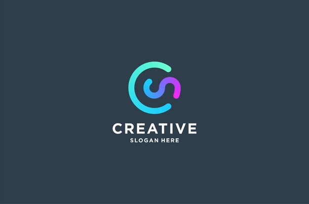 Projekt logo CS wektorowy