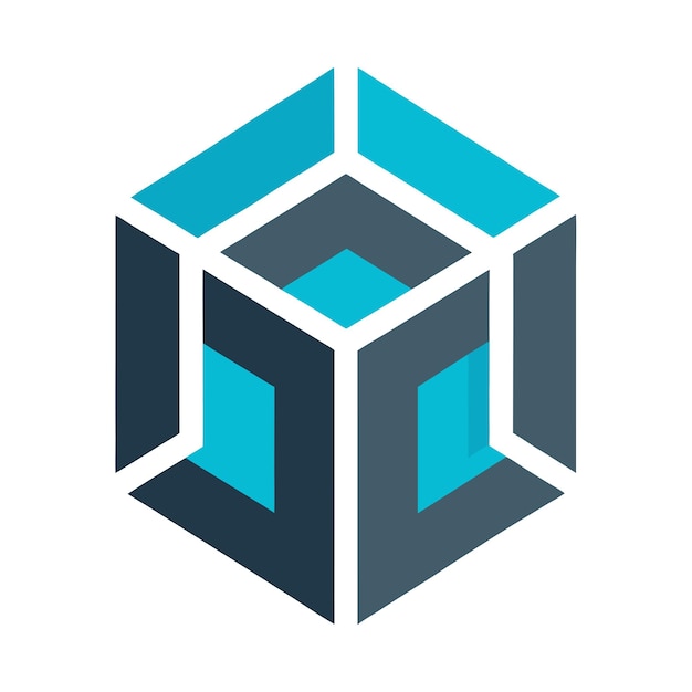 projekt logo cube tech wektorowy ilustracja ikony