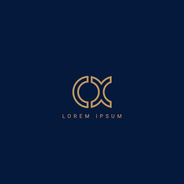 Wektor projekt logo cx monogram