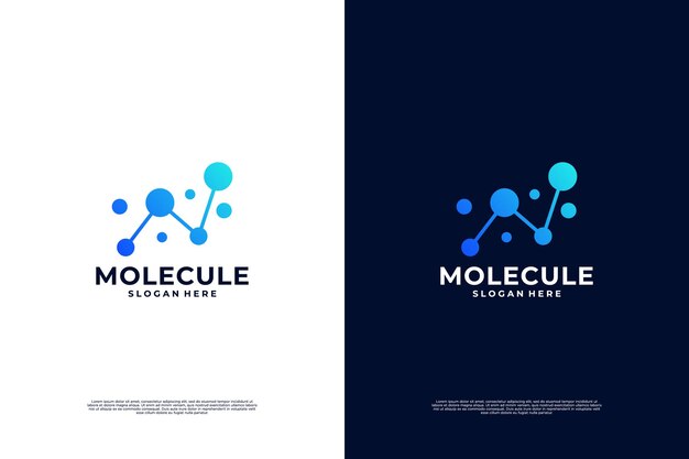 Projekt logo cząsteczki Ikona innowacji laboratorium naukowego