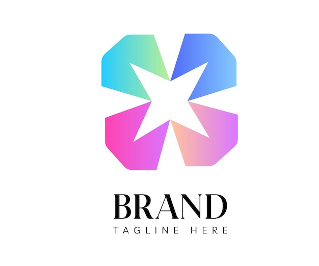 Plik wektorowy projekt logo diamentu kolorowe diamenty i logo gwiazdy nadające się do brandingu i logo firm