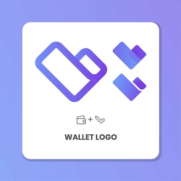 Plik wektorowy projekt logo dla aplikacji portfela elektronicznego