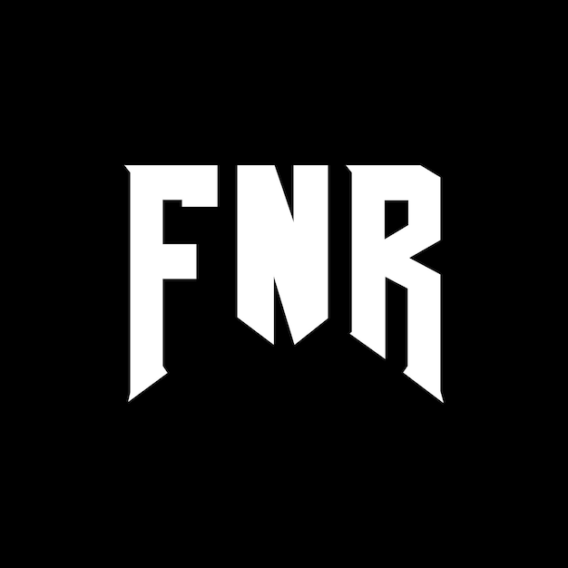 Projekt logo dla firmy technologicznej FNR, kombinacja kolorów czarno-białych, logo FNR, wektor FNR, ikona FNR, alfabet FNR, typografia FNR.