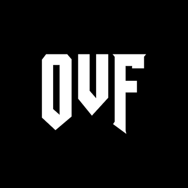 Projekt logo dla firmy technologicznej OVF logo czarno-białe kombinacja kolorów OVF logo OVF wektor OVF projekt OVF ikona OVF alfabet OVF typografia projekt logo