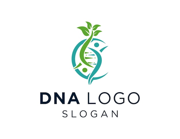 Projekt logo DNA Utworzono przy użyciu aplikacji Corel Draw 2018 z białym tłem