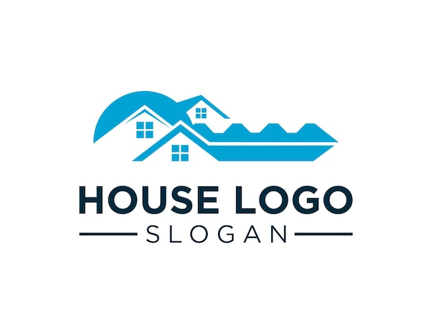 Projekt logo domu stworzony za pomocą aplikacji Corel Draw 2018 z białym tłem