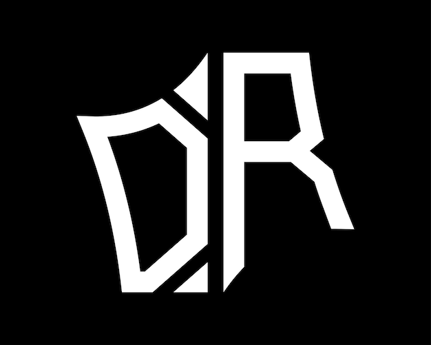 Projekt logo DR wektorowy