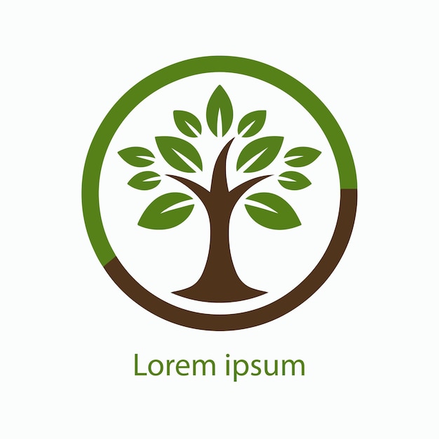 Projekt logo drzewa naturalnego