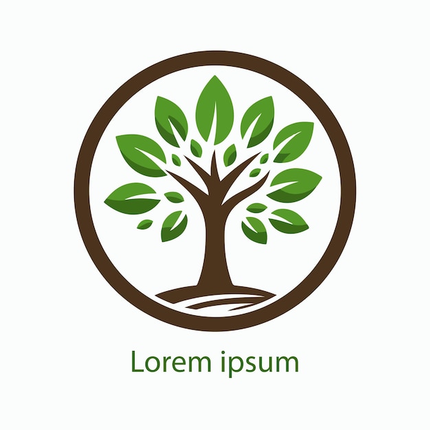 Projekt logo drzewa naturalnego