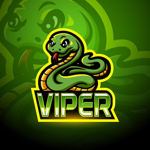 Plik wektorowy projekt logo e-sportu maskotki viper