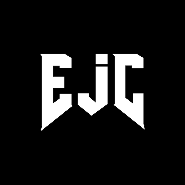 Projekt logo EJC dla firmy technologicznej EJC logo czarno-białe kombinacja kolorów EJC logotyp EJC wektor EJC projekt EJC ikona EJC alfabet EJC typografia logo projekt