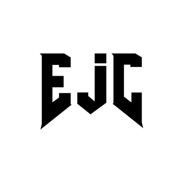 Projekt logo EJC dla firmy technologicznej EJC logo czarno-białe kombinacja kolorów EJC logotyp EJC wektor EJC projekt EJC ikona EJC alfabet EJC typografia logo projekt