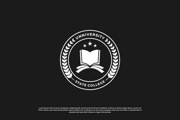 Projekt Logo Emblematu Szkoły Szablon Projektu Odznaki Uczelni Wyższej