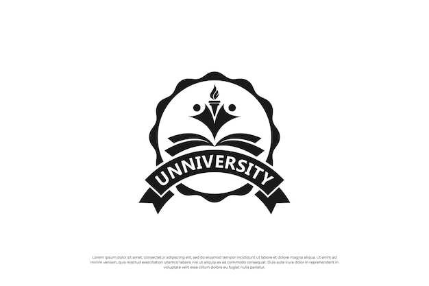 Projekt Logo Emblematu Szkoły Szablon Projektu Odznaki Uczelni Wyższej