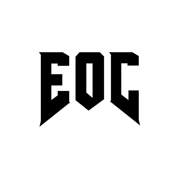 Projekt logo EOC dla firmy technologicznej EOC projekt logo czarno-białe kombinacja kolorów EOC logo EOC wektor EOC projekt EOC ikona EOC alfabet EOC typografia projekt logo