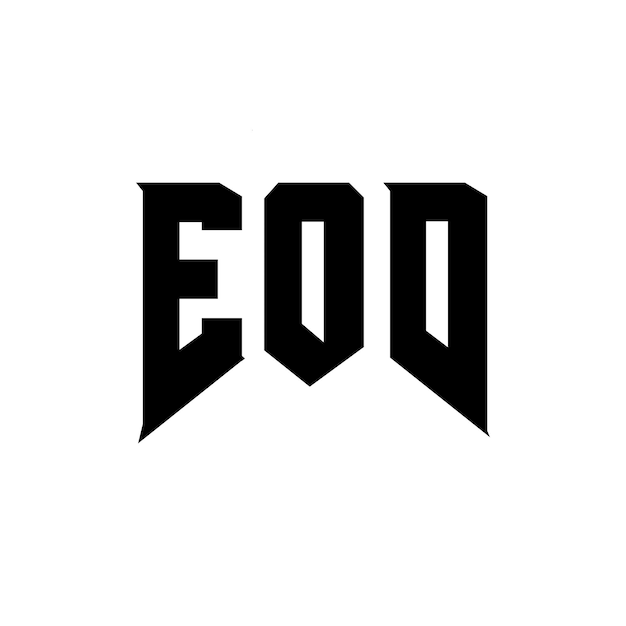 Projekt logo EOD dla firmy technologicznej EOD logo czarno-białe kombinacja kolorów EOD logo EOD wektor EOD projekt EOD ikona EOD alfabet EOD typografia logo projekt