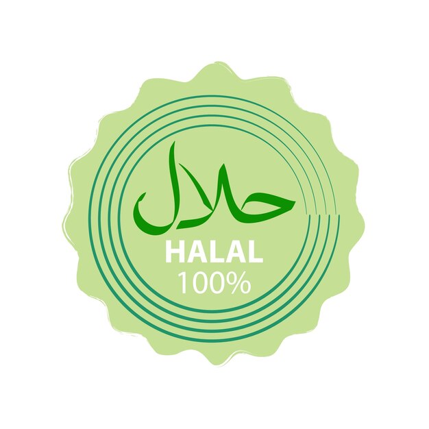 Plik wektorowy projekt logo etykiety halal