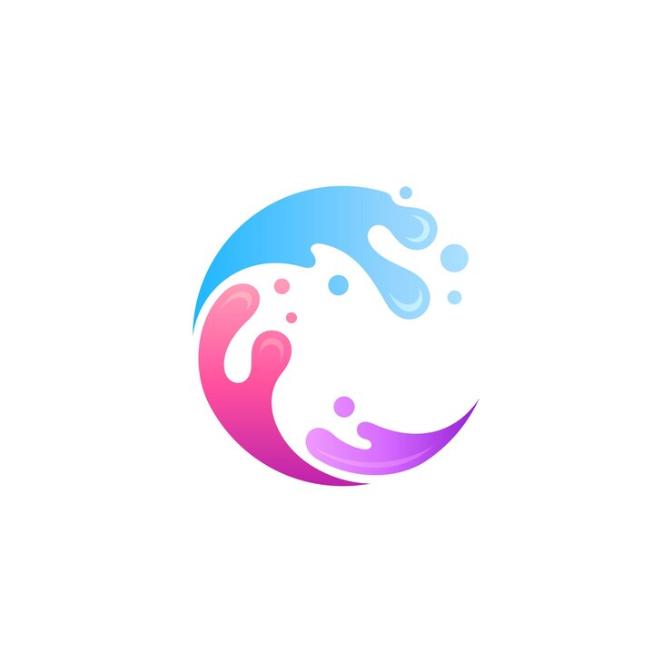 Wektor projekt logo fali lub wody