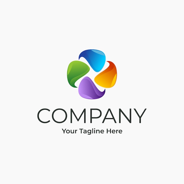 Projekt Logo Firmy Streszczenie Gradientu Kolorowe