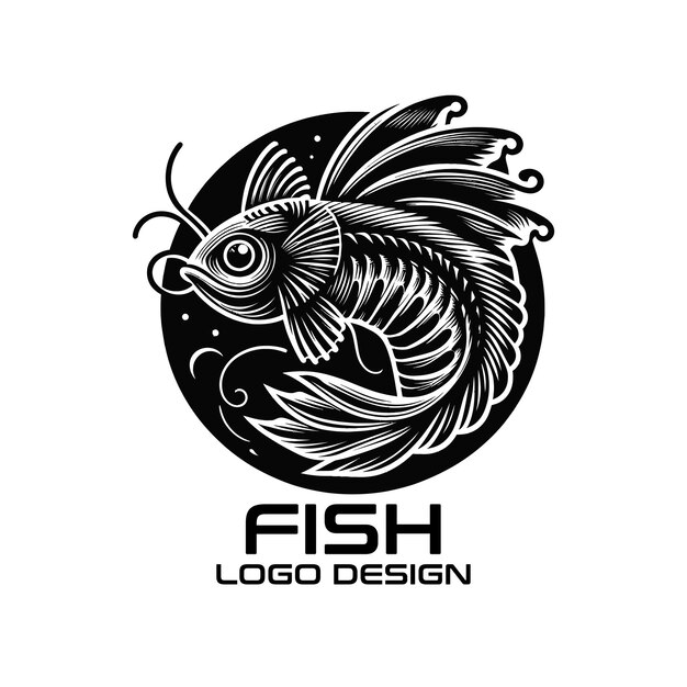 Plik wektorowy projekt logo fish vector