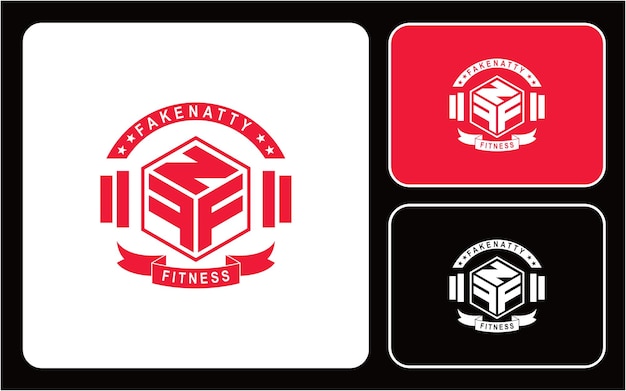 Projekt Logo Fitness Wielokąta Godła