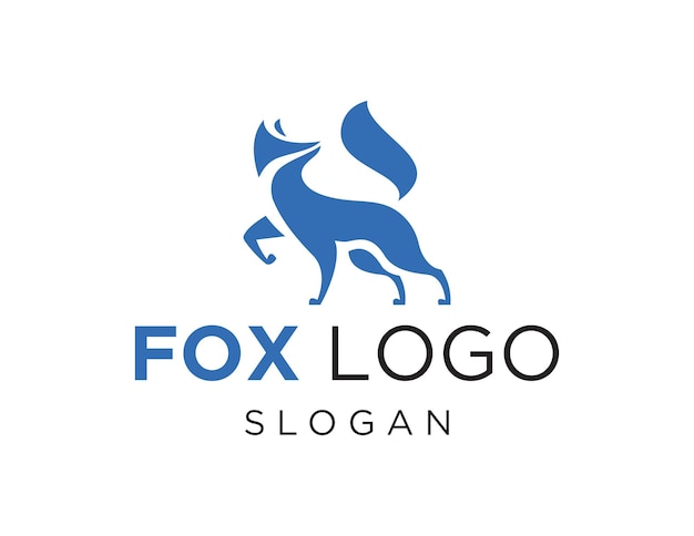 Projekt logo Fox stworzony za pomocą aplikacji Corel Draw 2018 z białym tłem