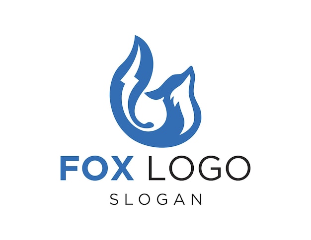 Projekt logo Fox stworzony za pomocą aplikacji Corel Draw 2018 z białym tłem