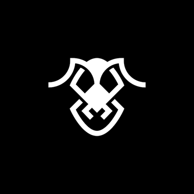 Plik wektorowy projekt logo głowy mrówki