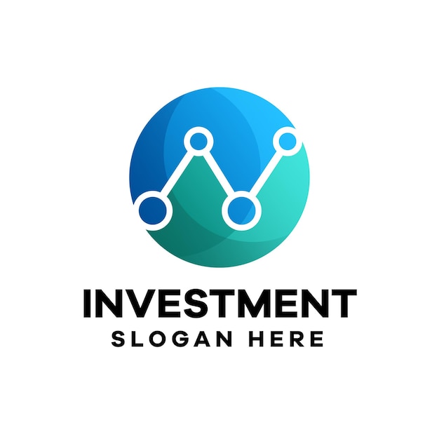 Plik wektorowy projekt logo gradientu inwestycji biznesowych