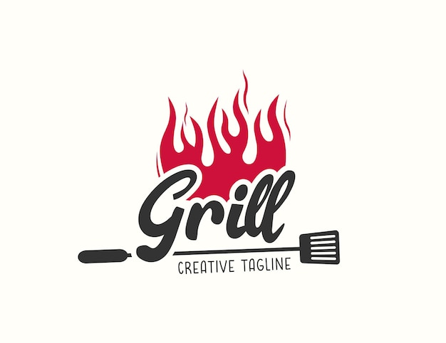 Plik wektorowy projekt logo grill