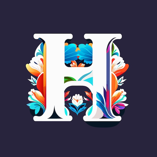 Projekt logo H i projekt logo angielskiej litery H