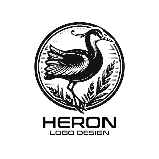 Plik wektorowy projekt logo heron vector