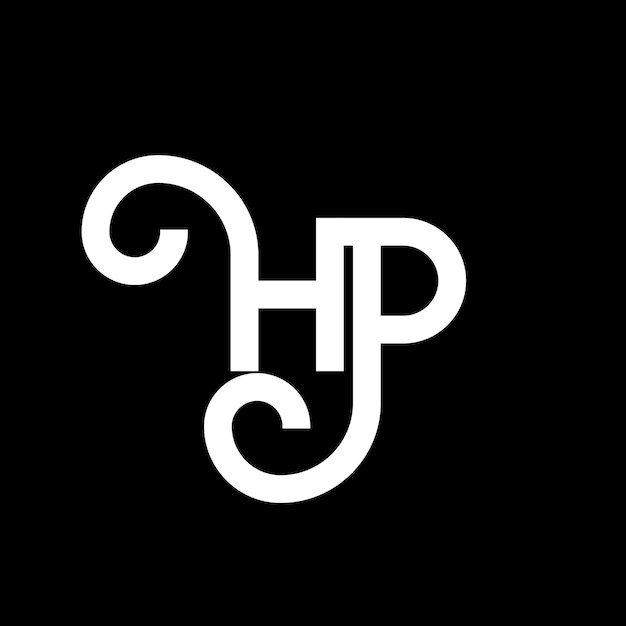 Plik wektorowy projekt logo hp na czarnym tle hp creative initials letter logo concept hp letter design hp białe logo hp na czarnym tle hp hp