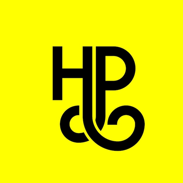 Plik wektorowy projekt logo hp na czarnym tle hp creative initials letter logo concept hp letter design hp białe logo hp na czarnym tle hp hp